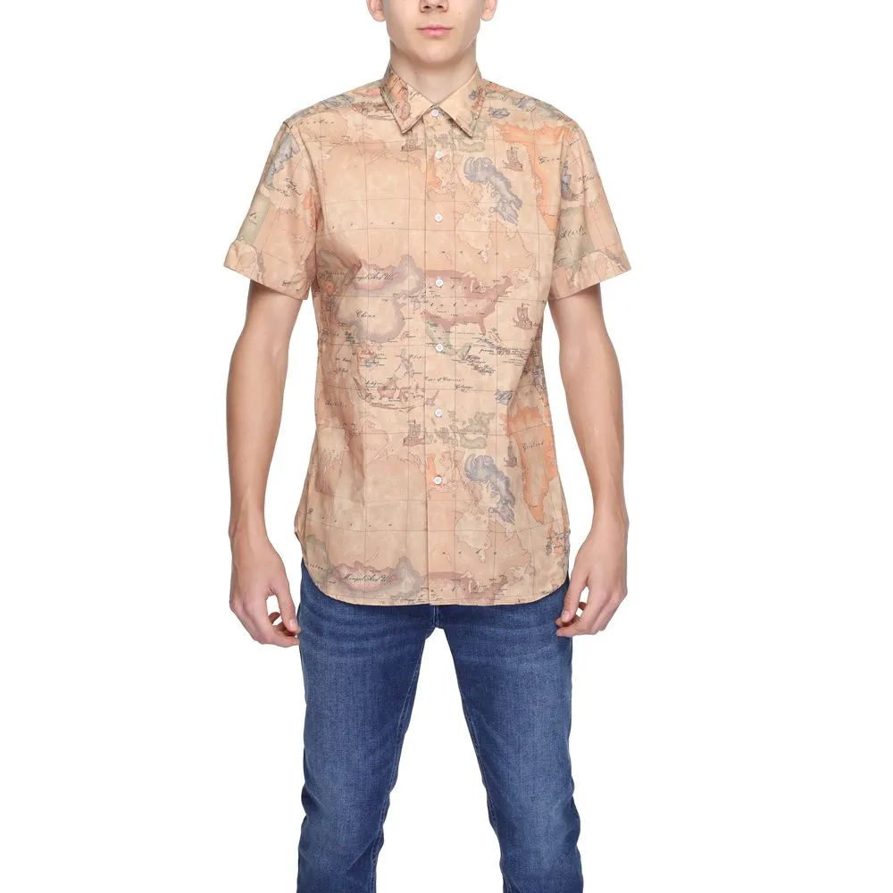 Alviero Martini Prima Classe Men's Beige Polyester Shirt