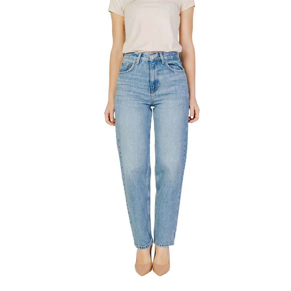 Only Women's Light Blue Cotton Jeans & Pant