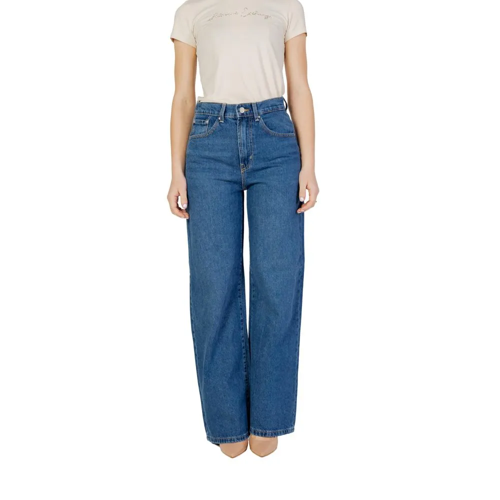 Only Women's Blue Cotton Jeans & Pant