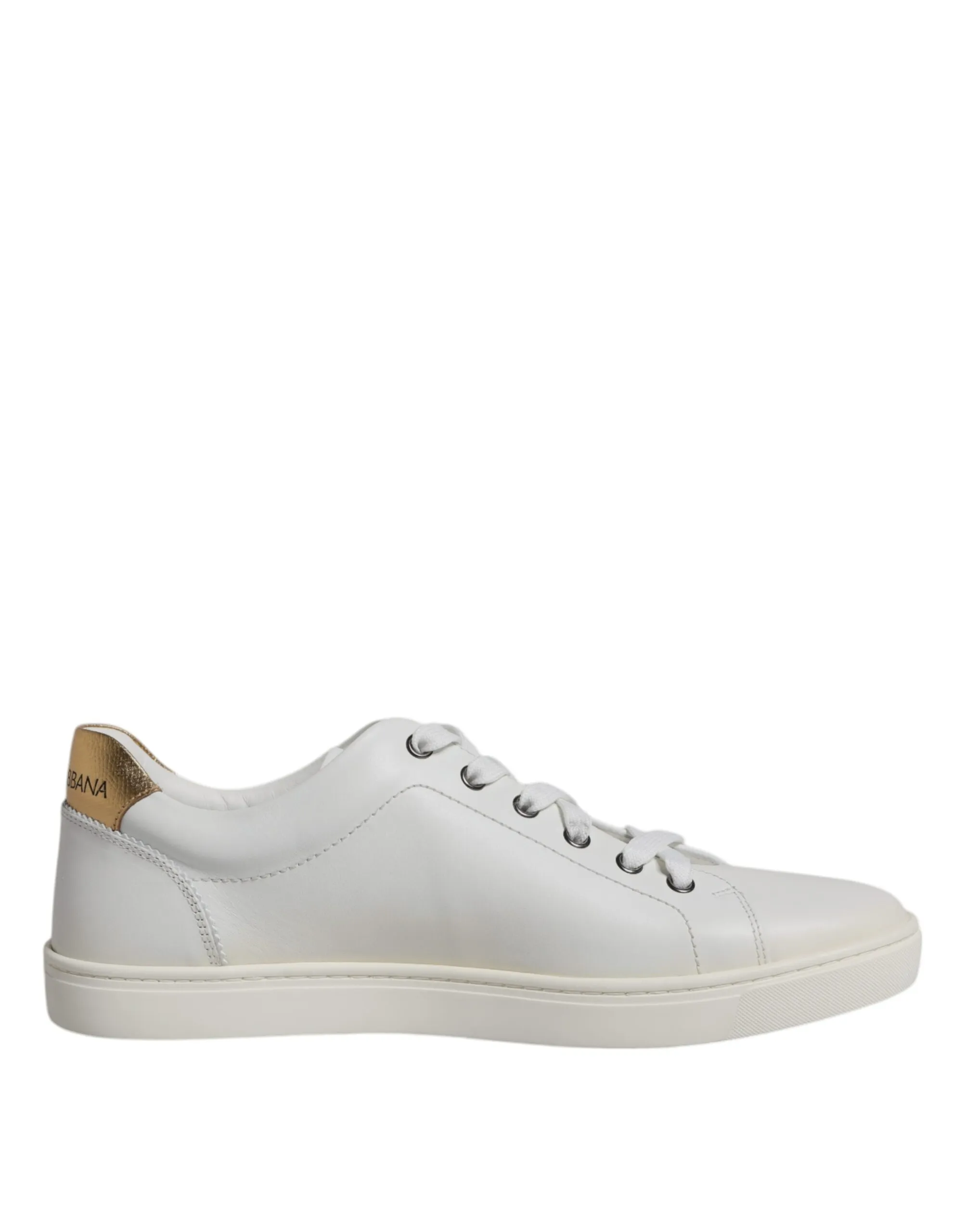Dolce & Gabbana Men's White London Heart Low Top Sneakers Shoes