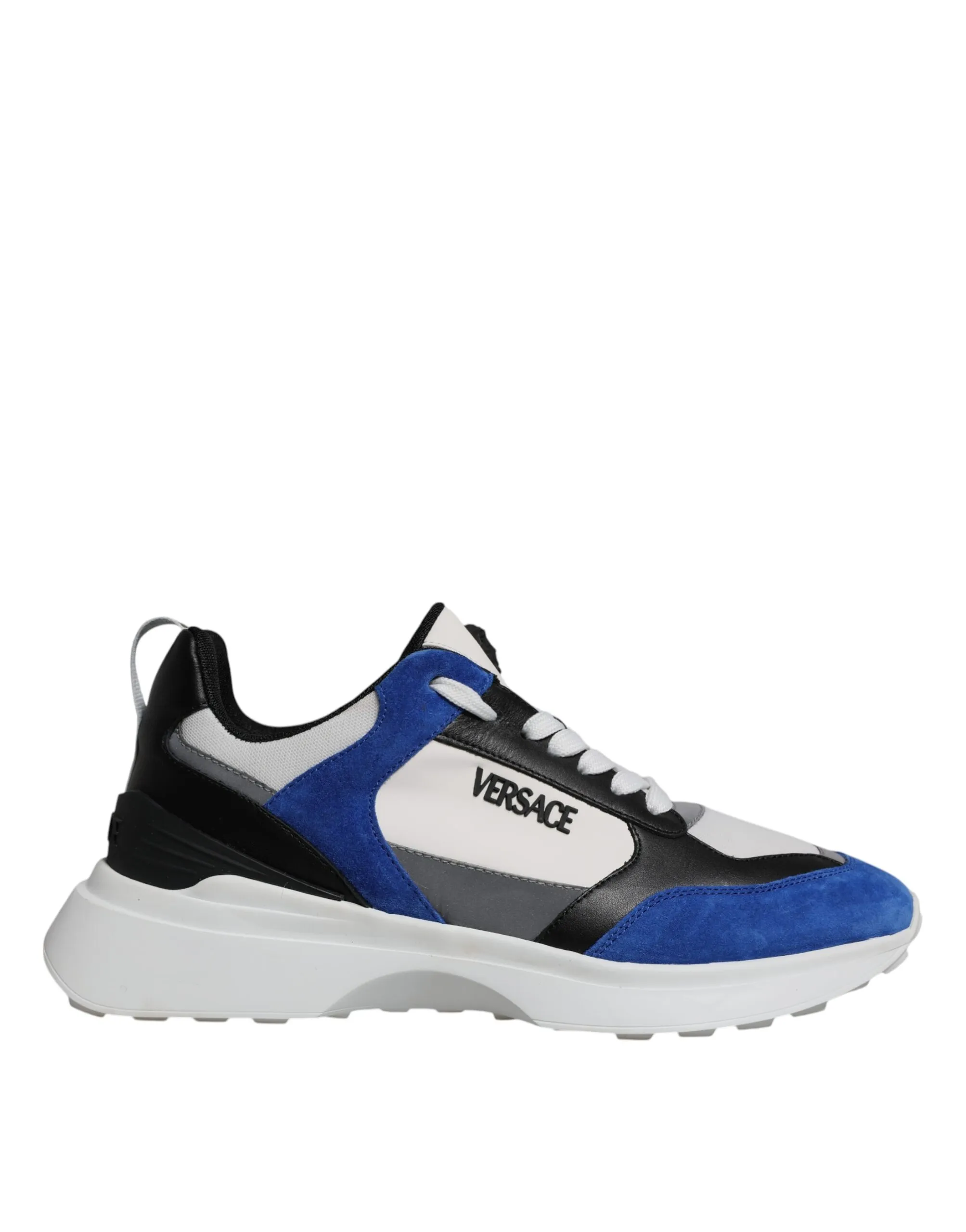 Versace Men's Multicolor Canvas Quad Fabric Medusa Low Top Sneakers Shoes
