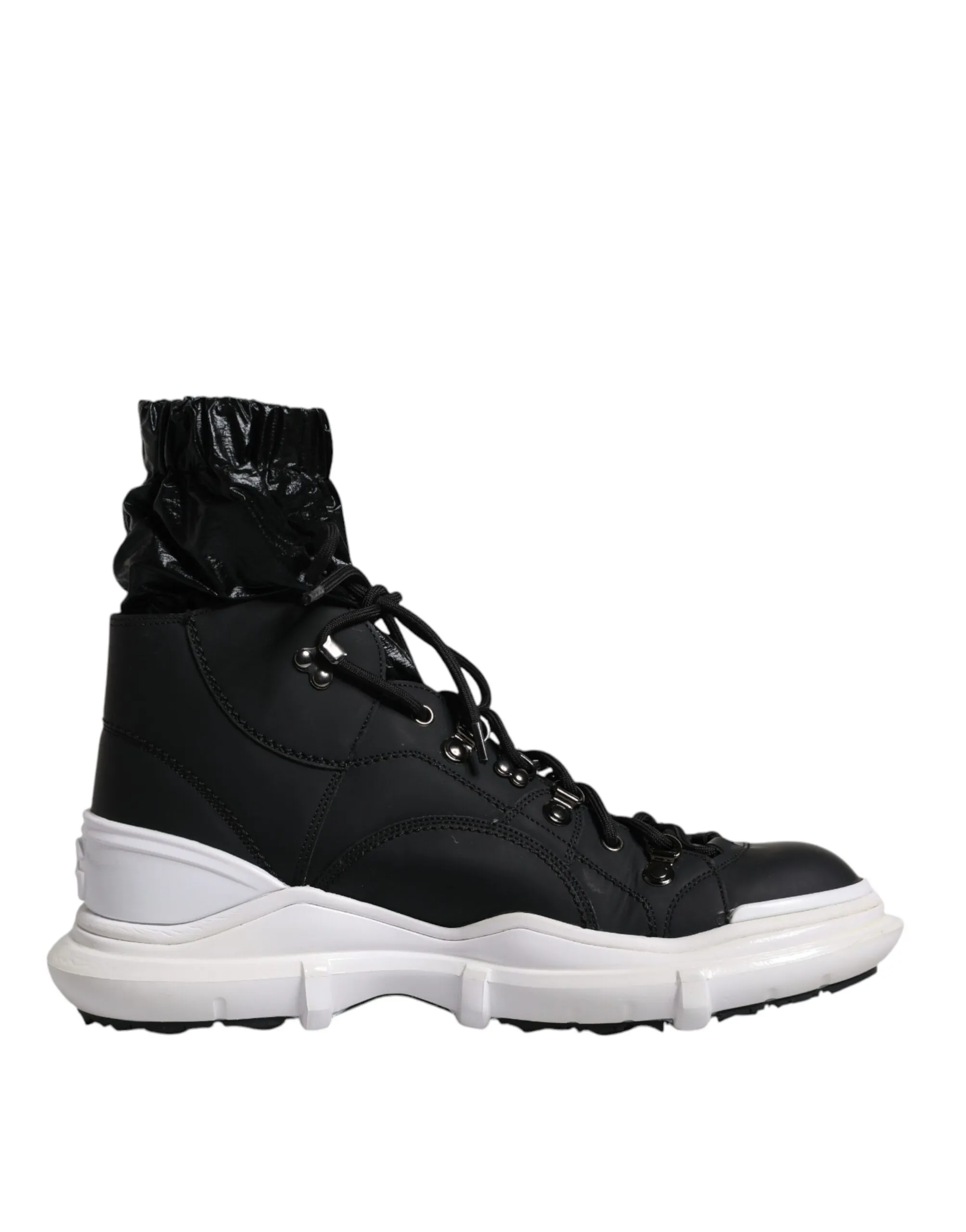 Dolce & Gabbana Men's Black Nylon Galileo High Top Sneakers Shoes