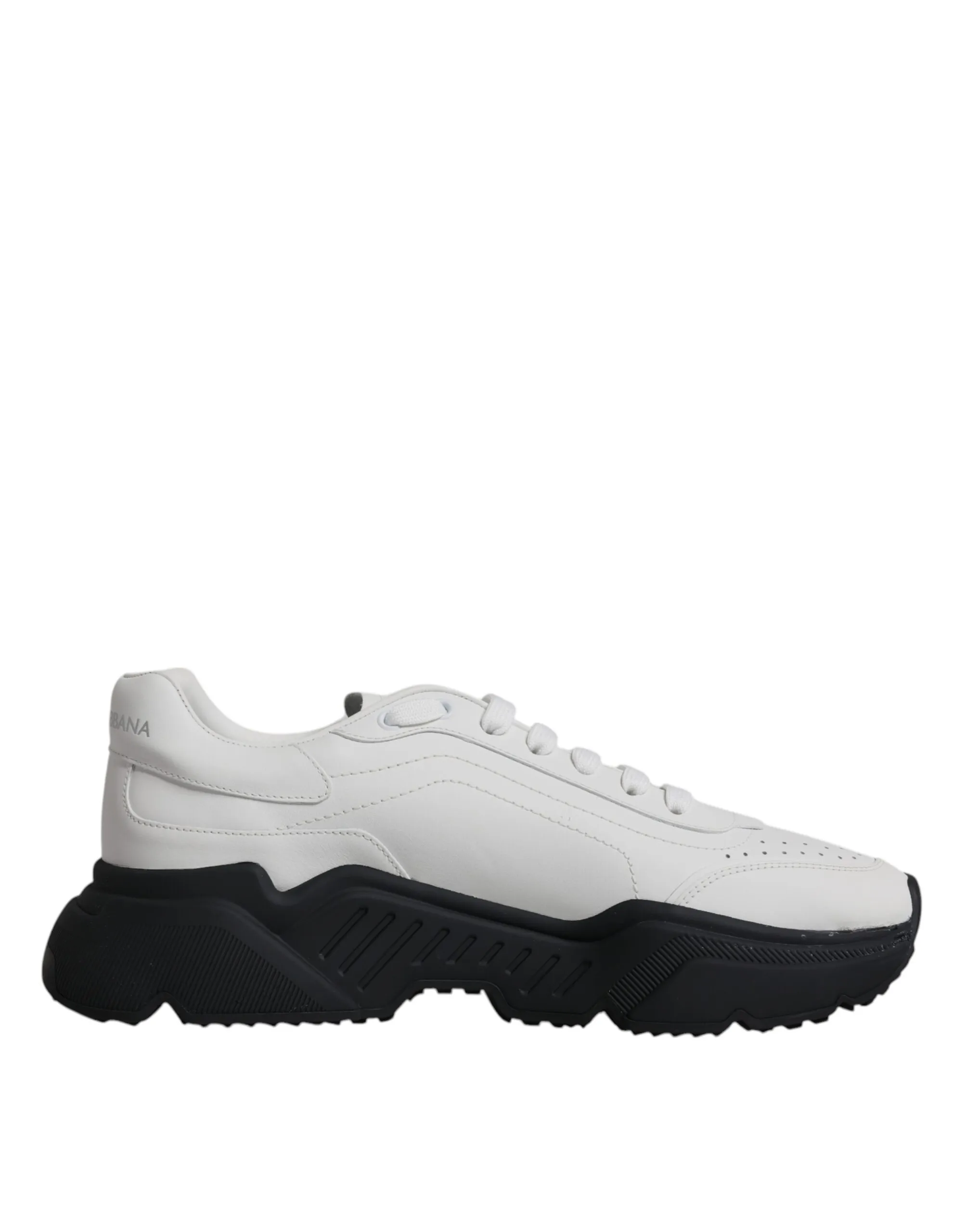 Dolce & Gabbana Men's White Black DAYMASTER Leather Shoes