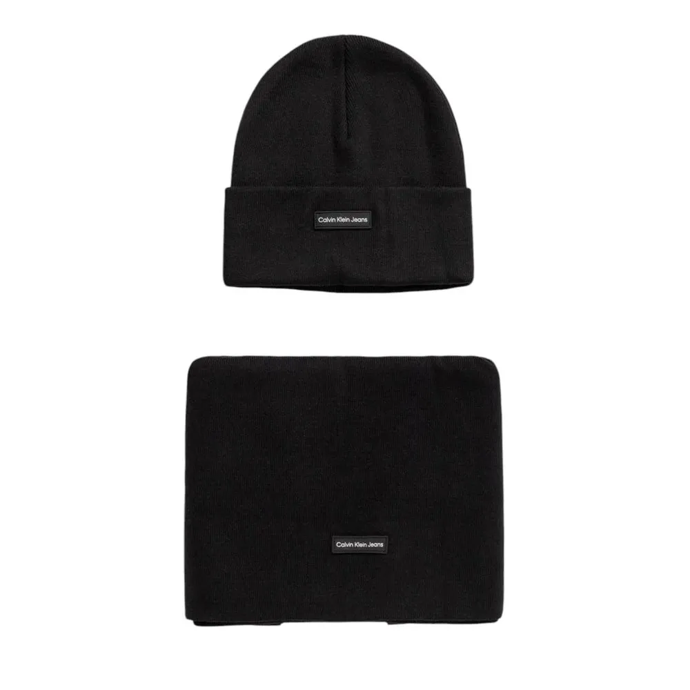Calvin Klein Jeans Men's Black Cotton Scarf