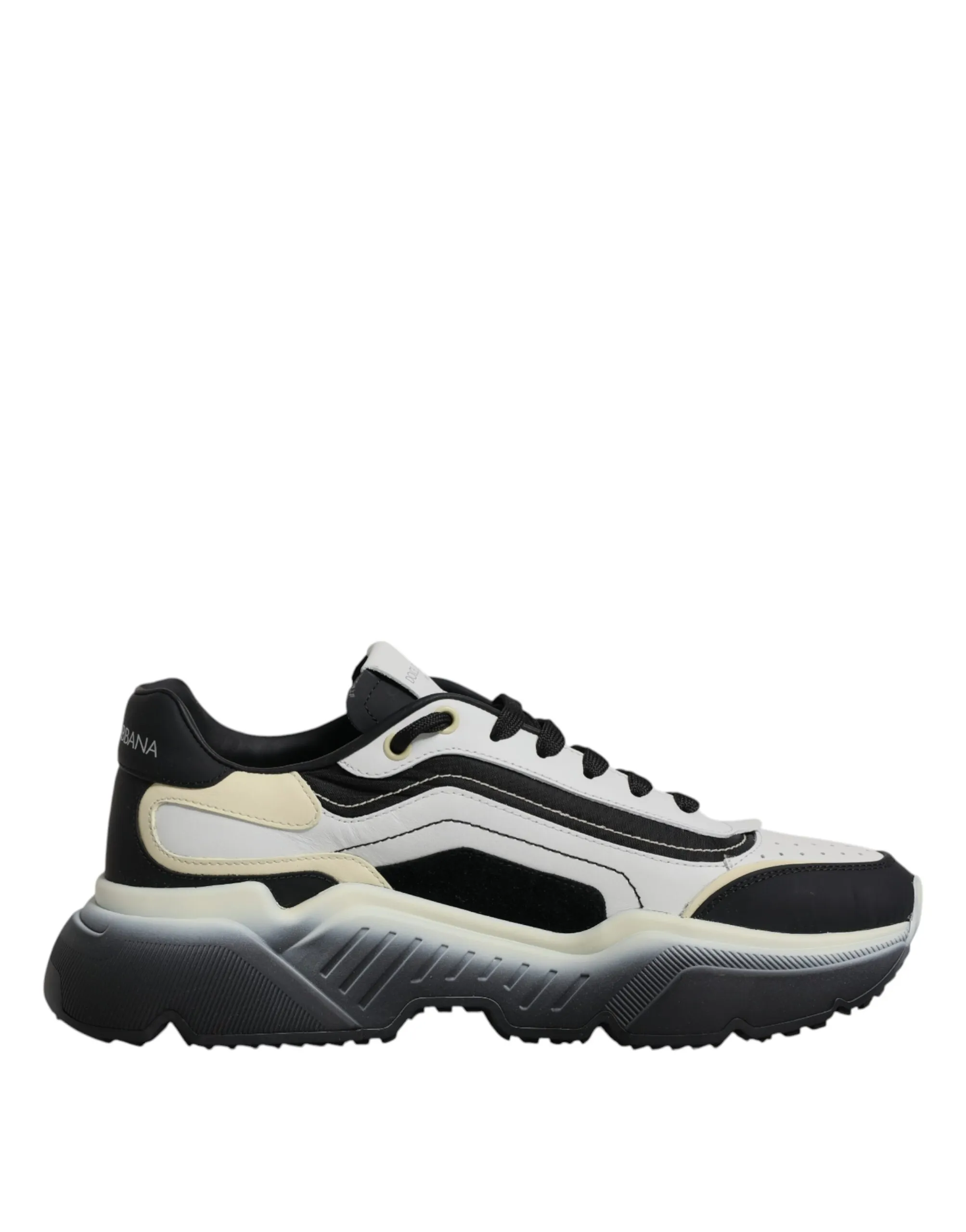 Dolce & Gabbana Men's Black White DAYMASTER Leather Sneakers Shoes