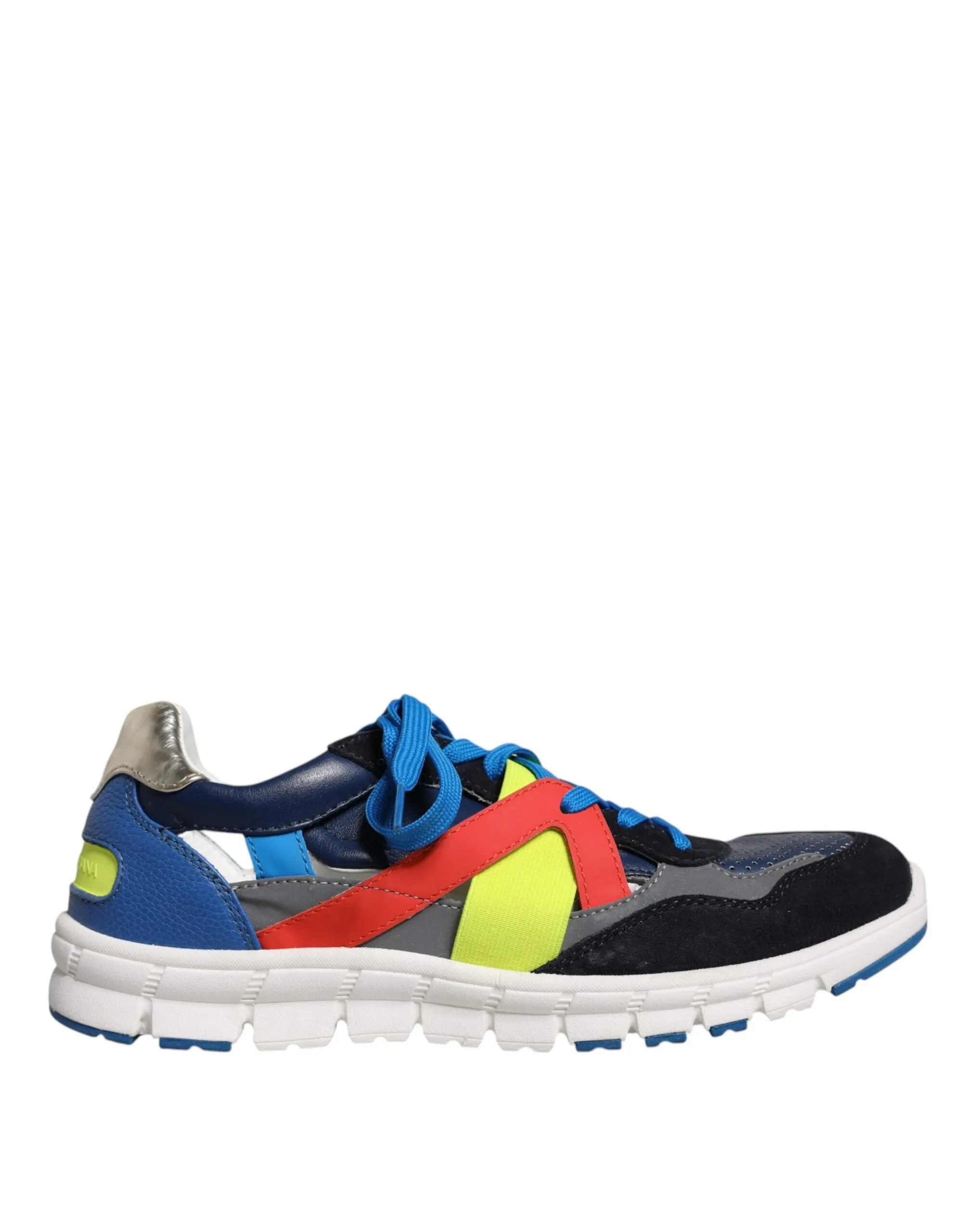 Dolce & Gabbana Men's Multicolor Leather Suede Low Top Sneakers Shoes