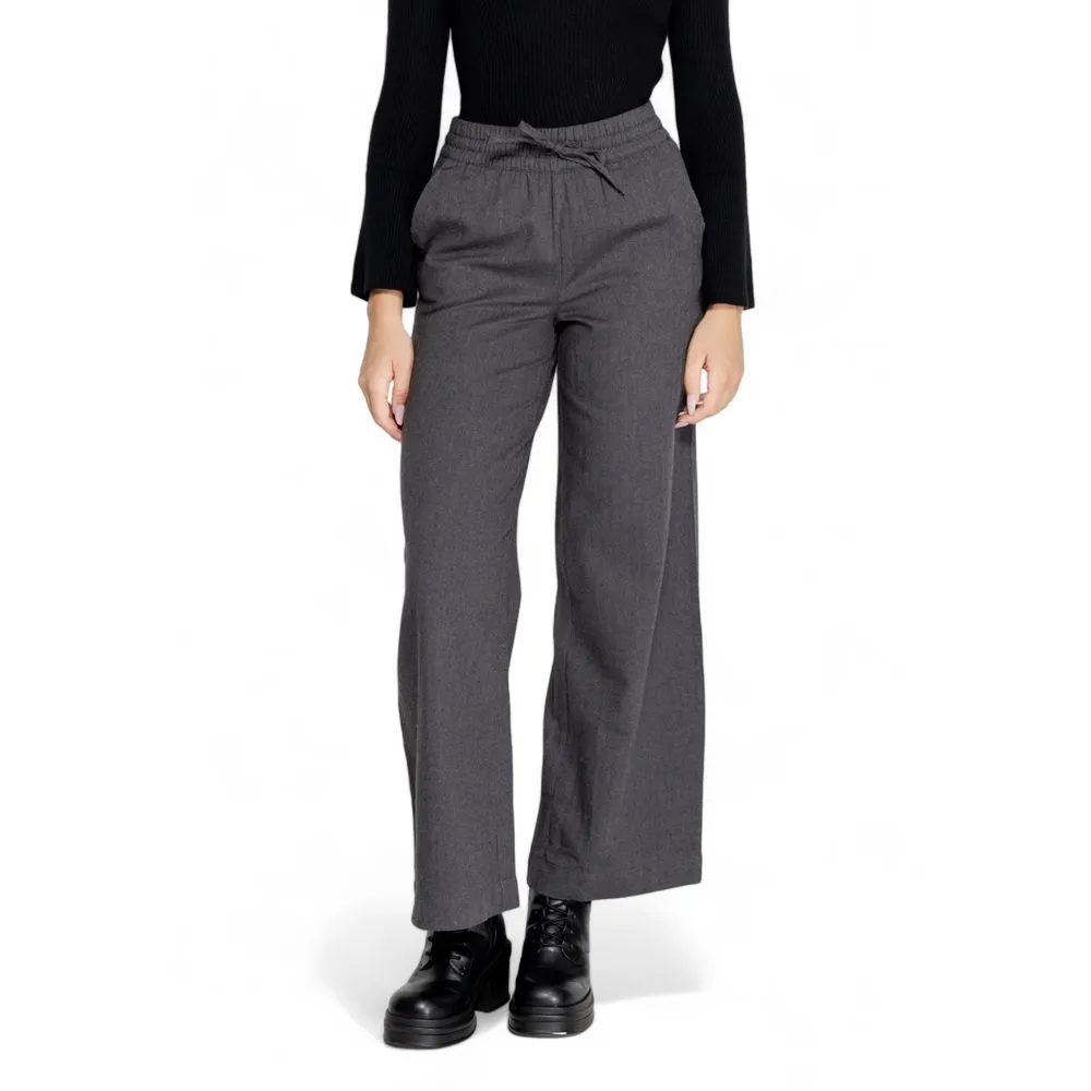 Jacqueline De Yong Women's Gray Cotton Jeans & Pant