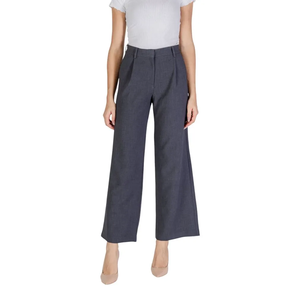 Jacqueline De Yong Women's Gray Polyester Jeans & Pant