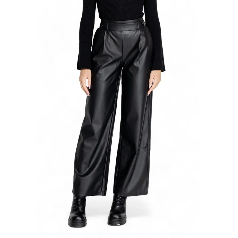 Jacqueline De Yong Women's Black Polyester Jeans & Pant