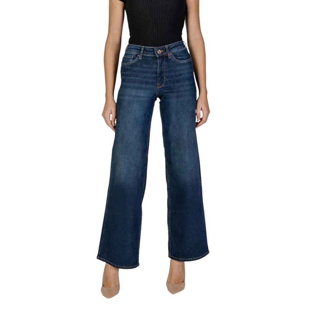 Only Women's Blue Cotton Jeans & Pant