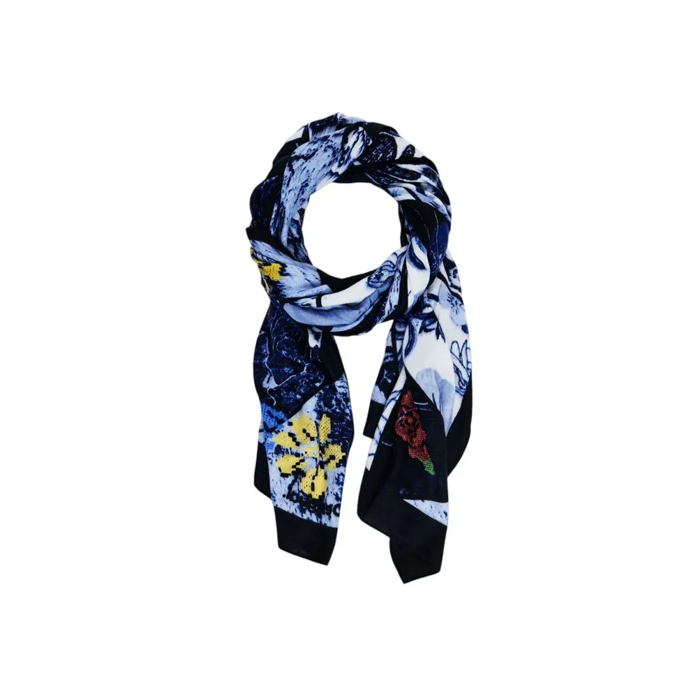 Desigual Women's Blue Polyester Scarf