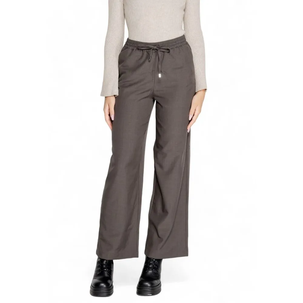 Only Women's Gray Polyester Jeans & Pant