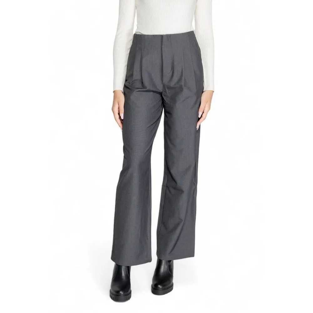 Only Women's Gray Polyester Jeans & Pant