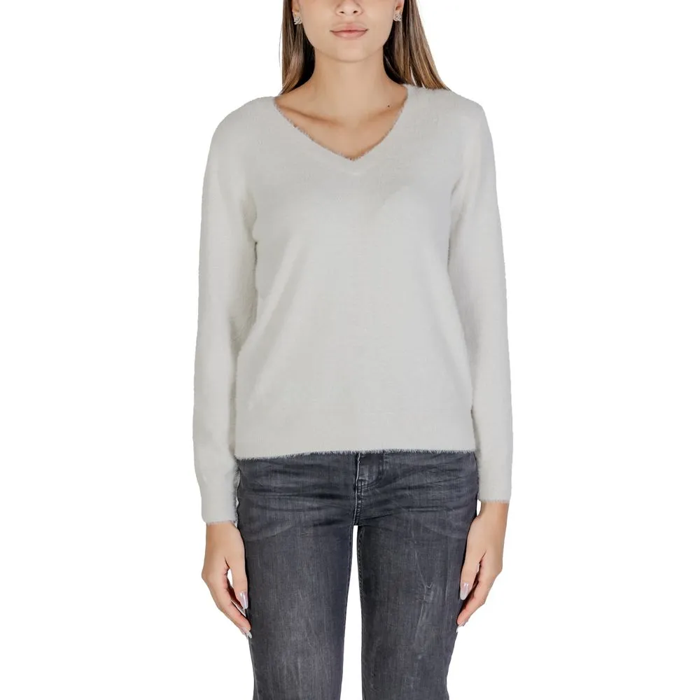 Sandro Ferrone Women's Cream Nylon Sweater