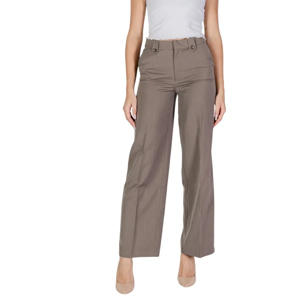 Only Women's Gray Polyester Jeans & Pant