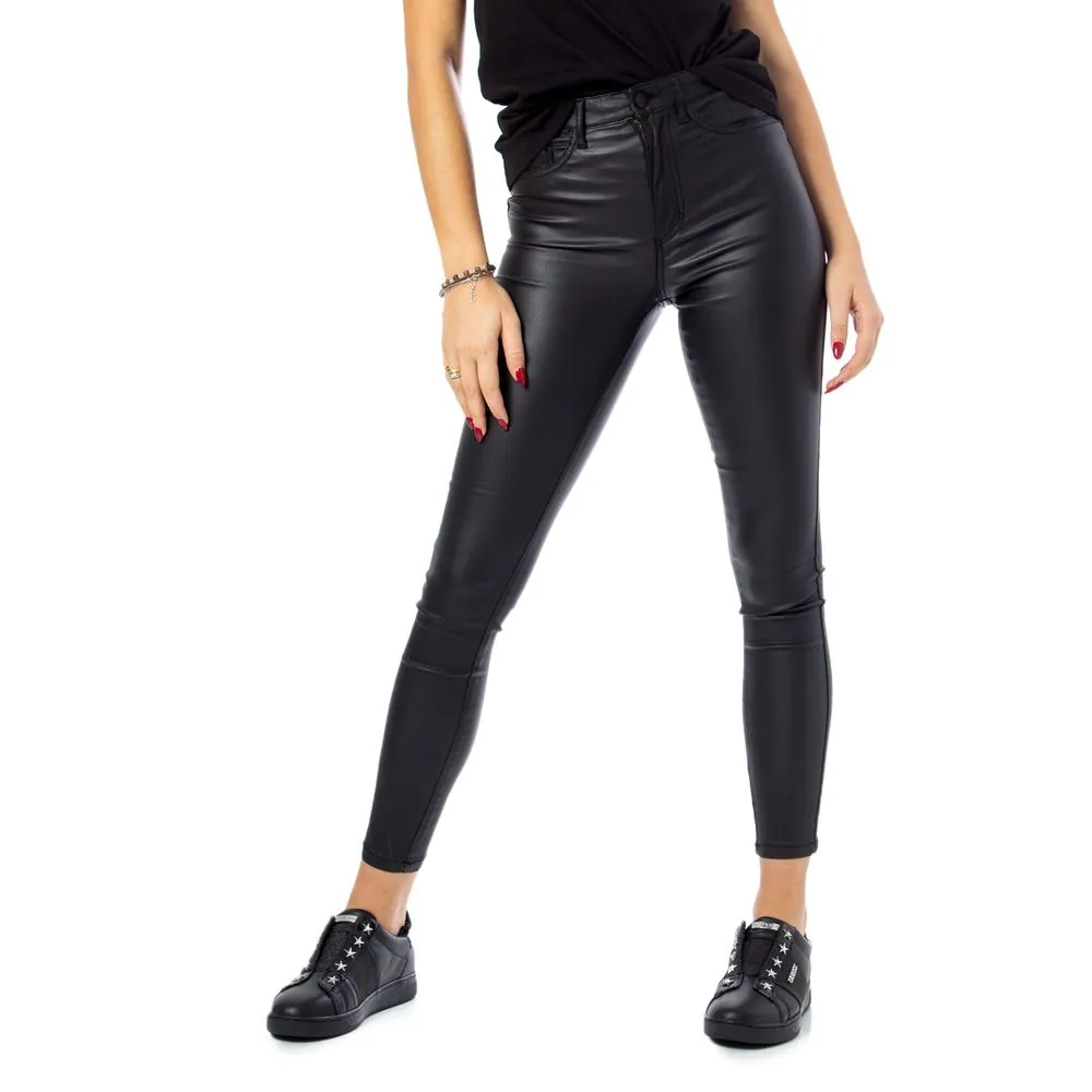 Only Women's Black Viscose Jeans & Pant