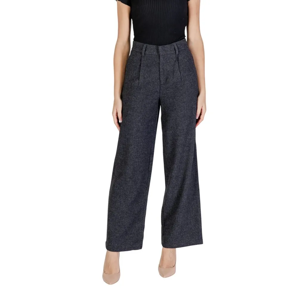 Only Women's Gray Polyester Jeans & Pant