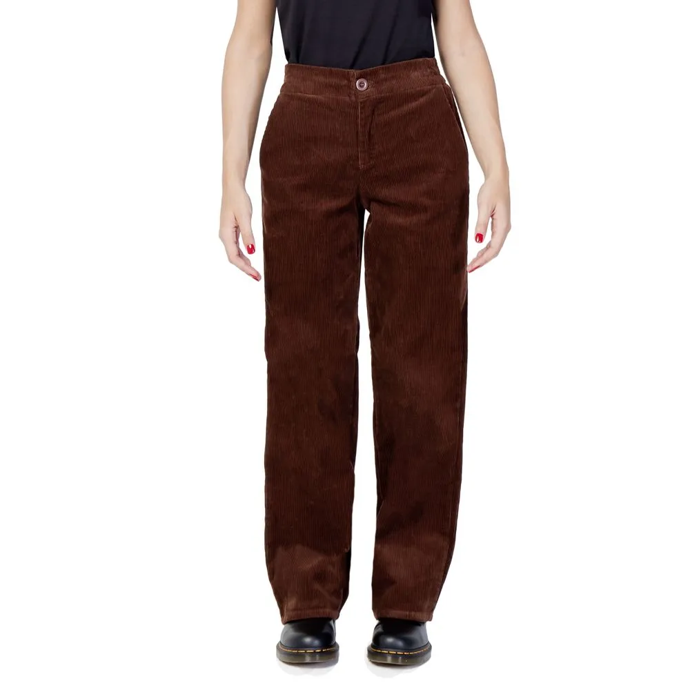 Only Women's Brown Cotton Jeans & Pant