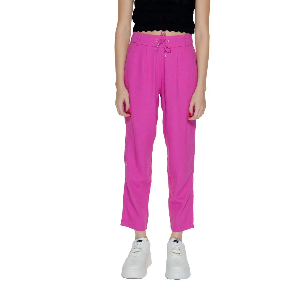 Only Women's Multicolor Linen Jeans & Pant