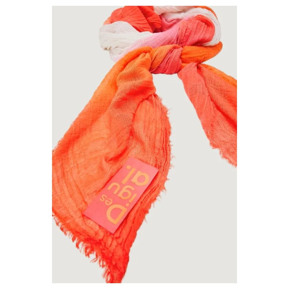 Desigual Women's Orange Polyester Scarf