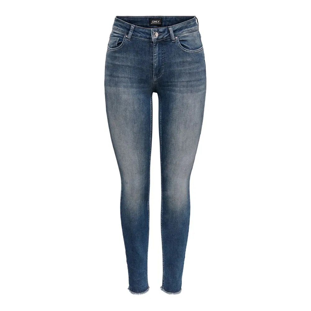 Only Women's Blue Cotton Jeans & Pant