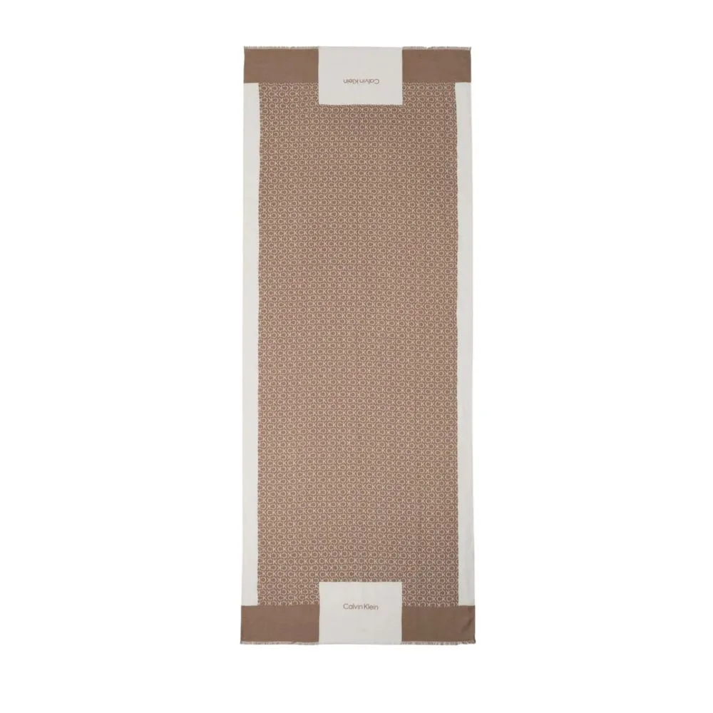 Calvin Klein Women's Beige Cotton Scarf