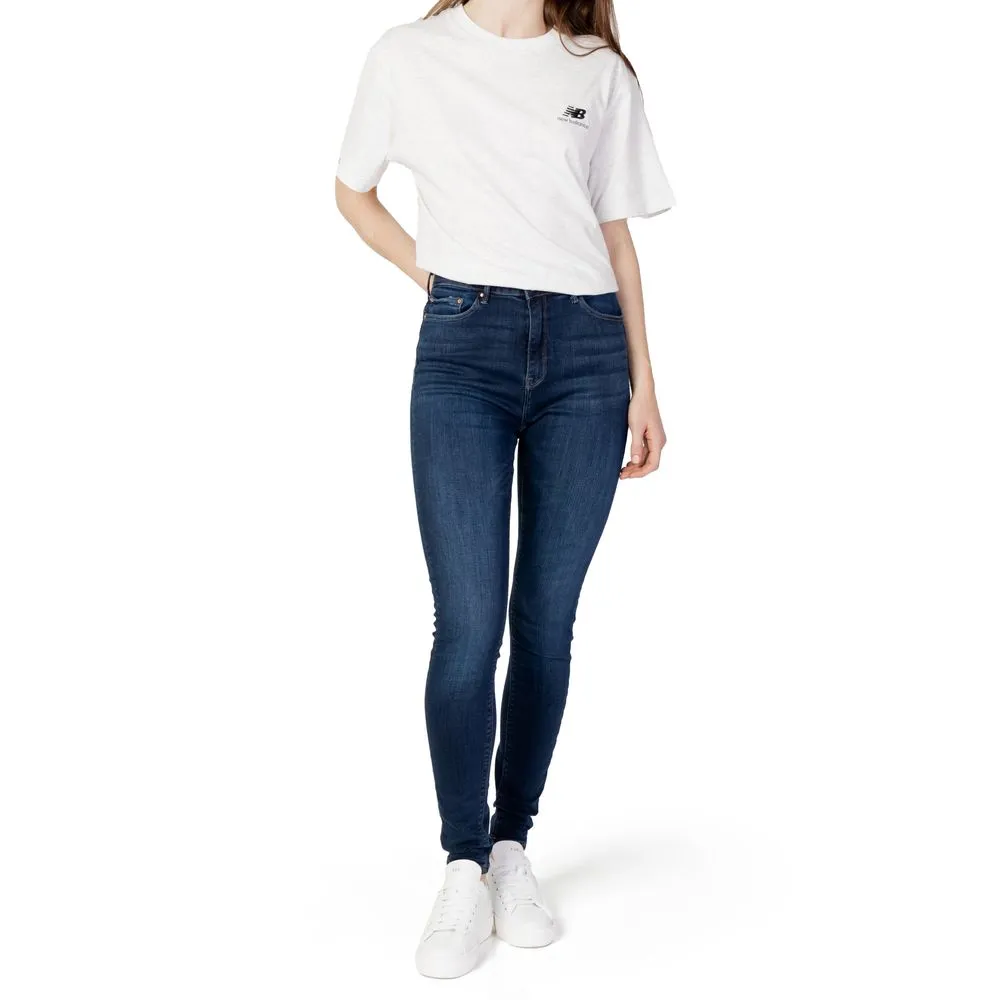 Only Women's Blue Cotton Jeans & Pant