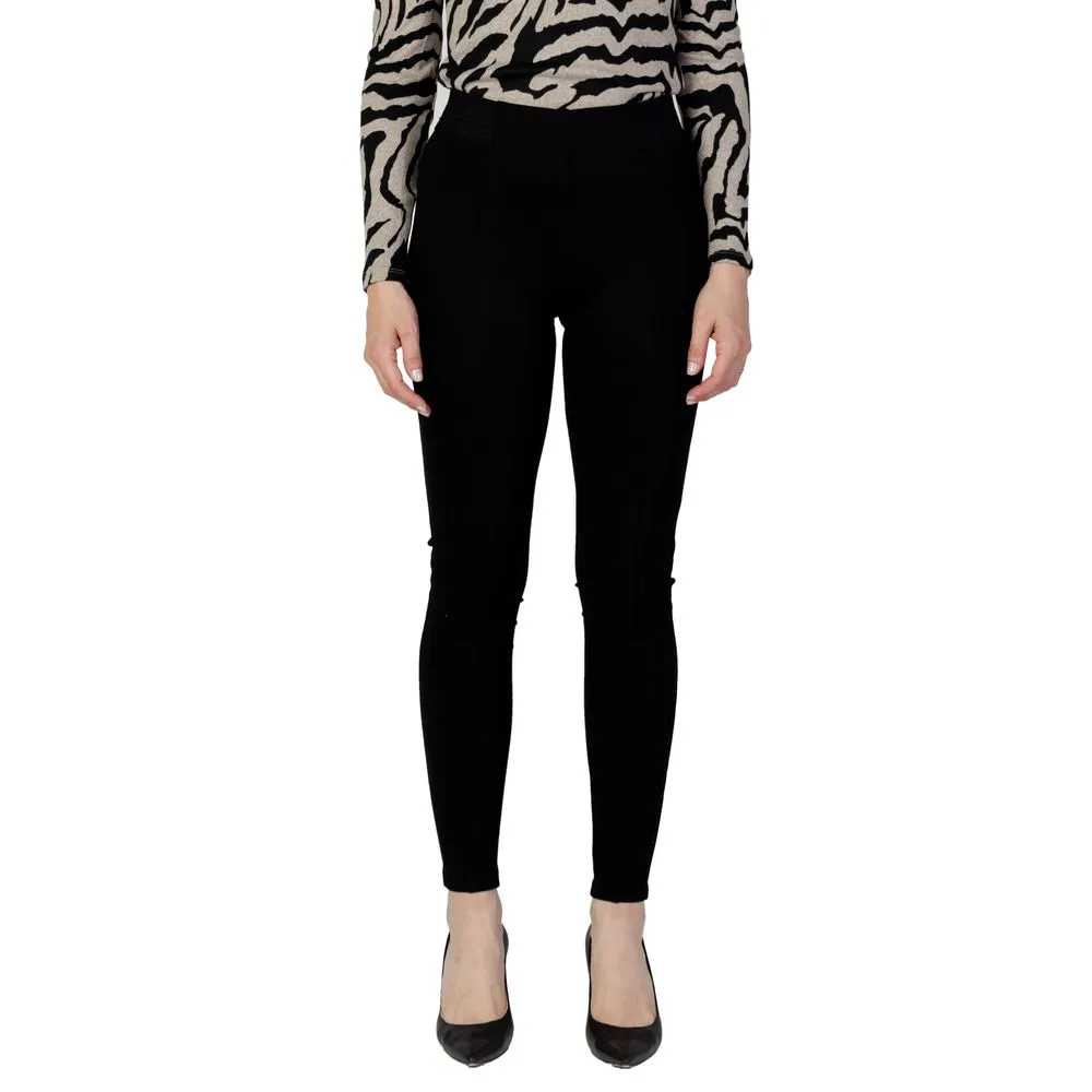 Only Women's Black Viscose Jeans & Pant
