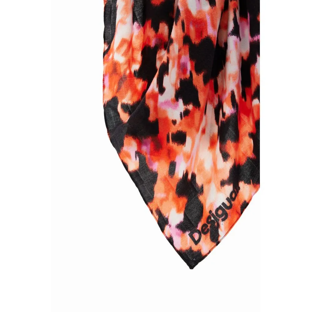 Desigual Women's Red Polyester Scarf