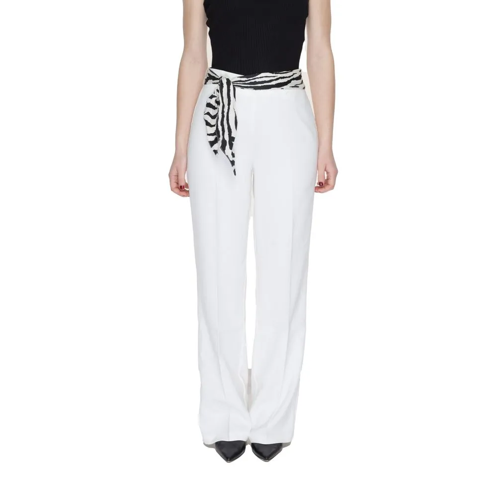 Only Women's White Polyester Jeans & Pant