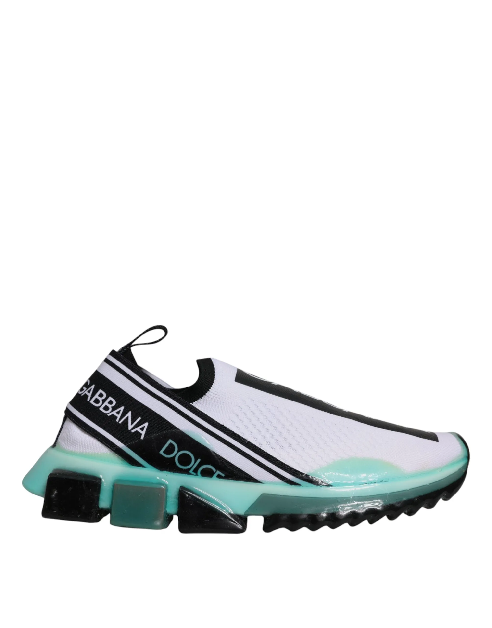 Dolce & Gabbana Men's White Blue Sorrento Slip On Sneakers Shoes