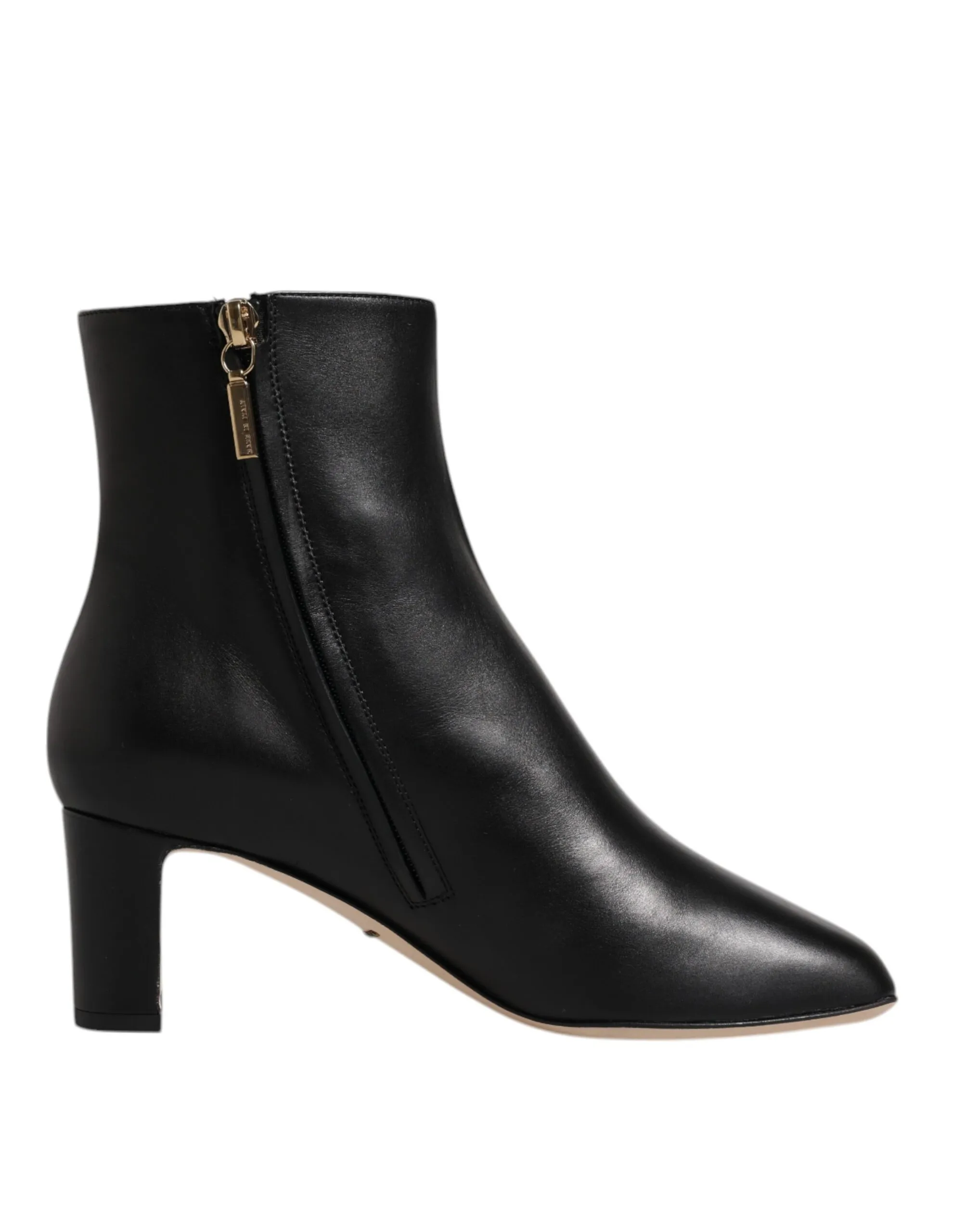 Dolce & Gabbana Women's Black Jackie Leather Mid Calf Boots Shoes