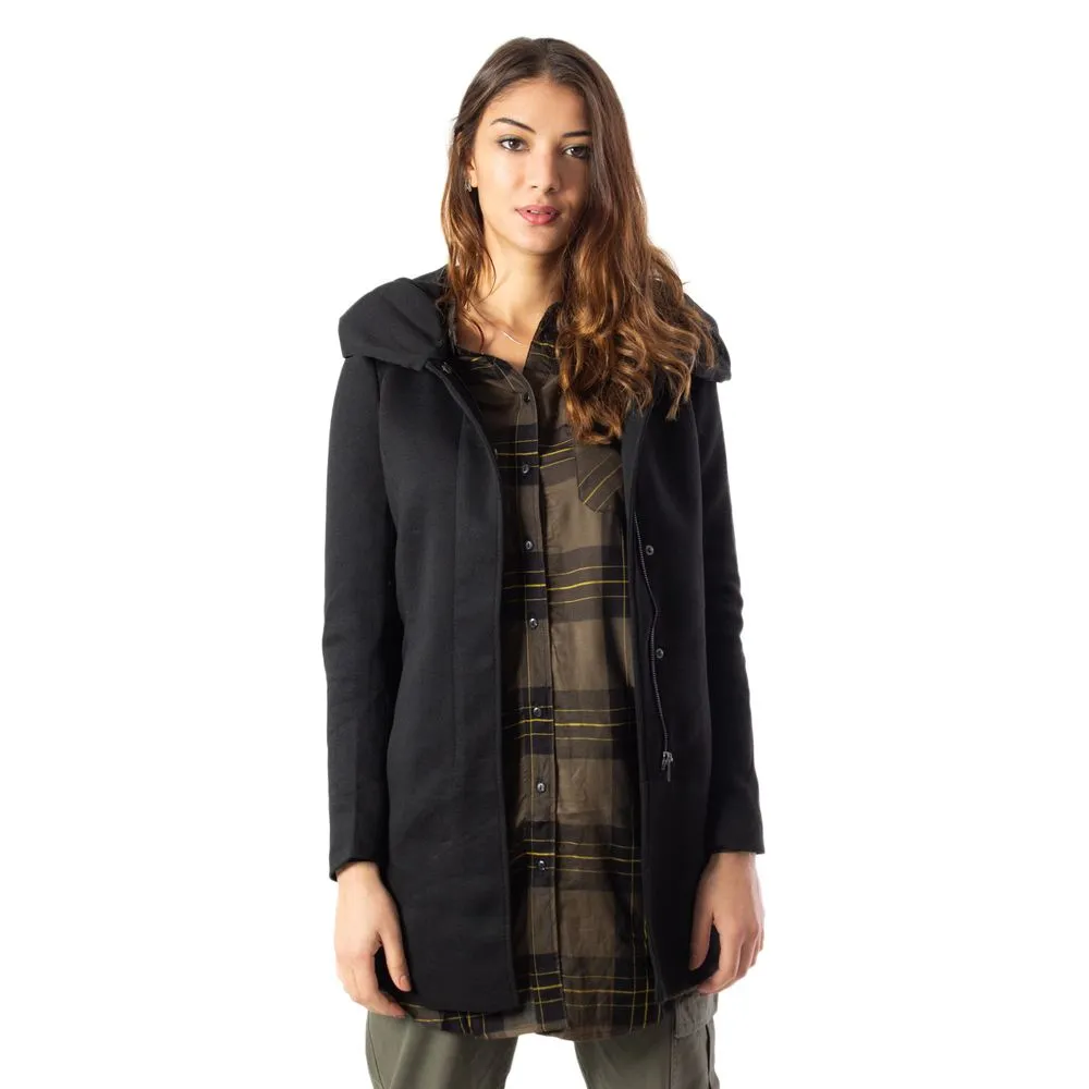 Only Women's Black Polyester Jackets & Coat