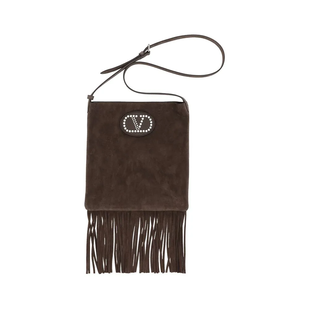 Valentino Garavani Men's Suede Leather Shoulder Bag