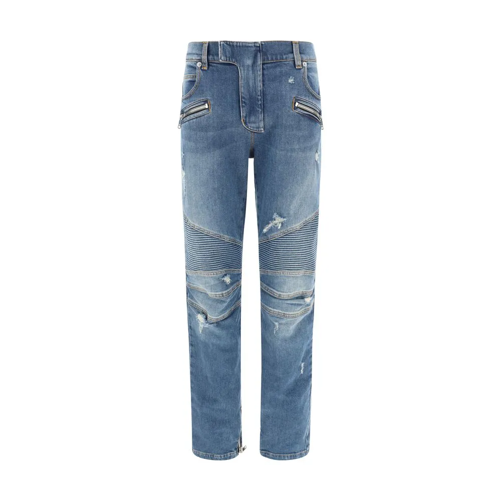 Balmain Men's Biker Jeans