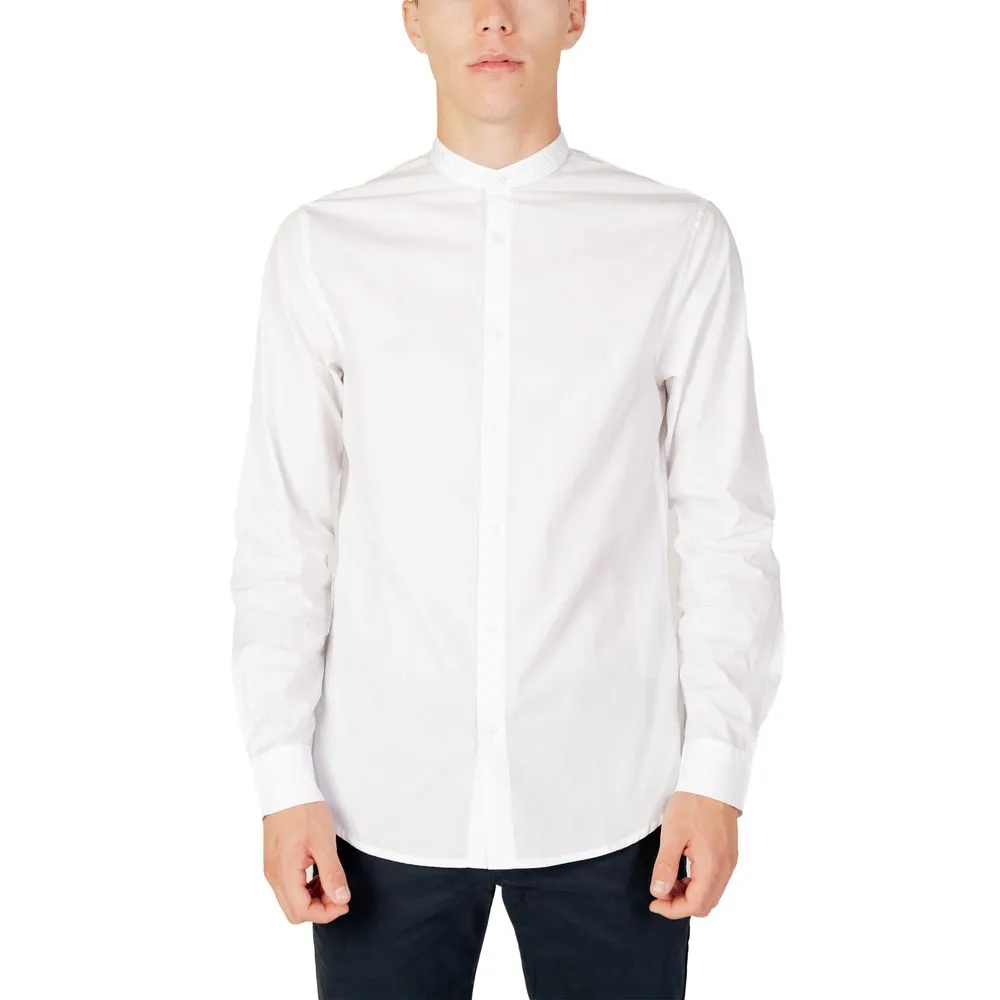 Armani Exchange Men's White Cotton Shirt