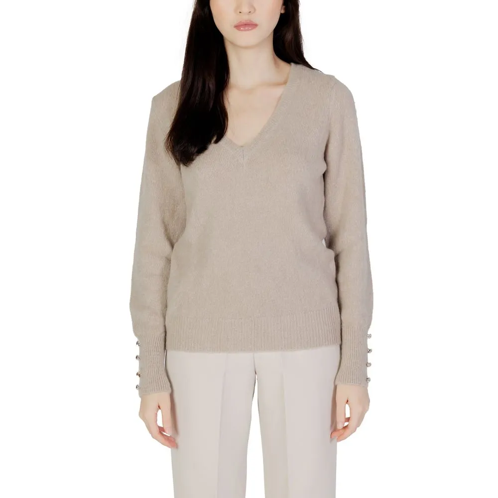 Morgan De Toi Women's Beige Acrylic Sweater