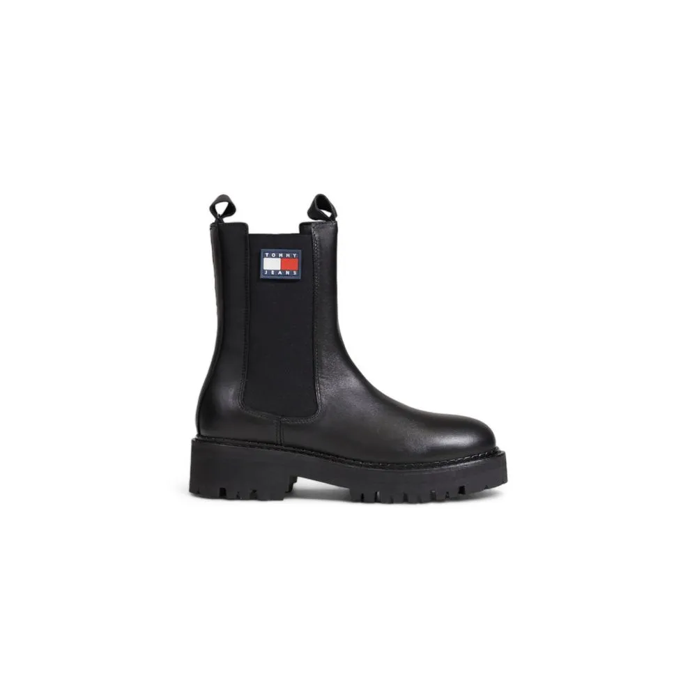 Tommy Hilfiger Women's Black Leather Boot