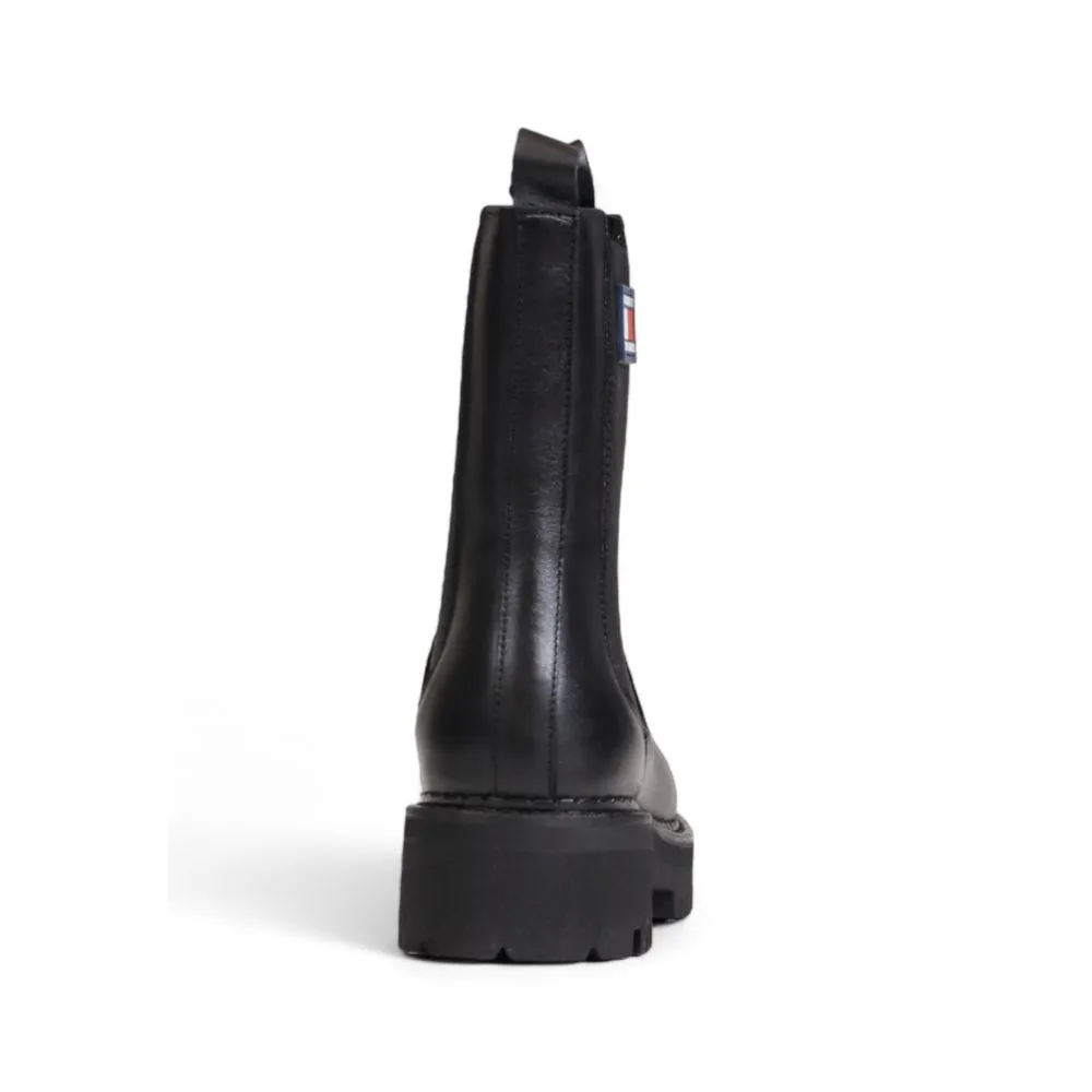 Tommy Hilfiger Women's Black Leather Boot
