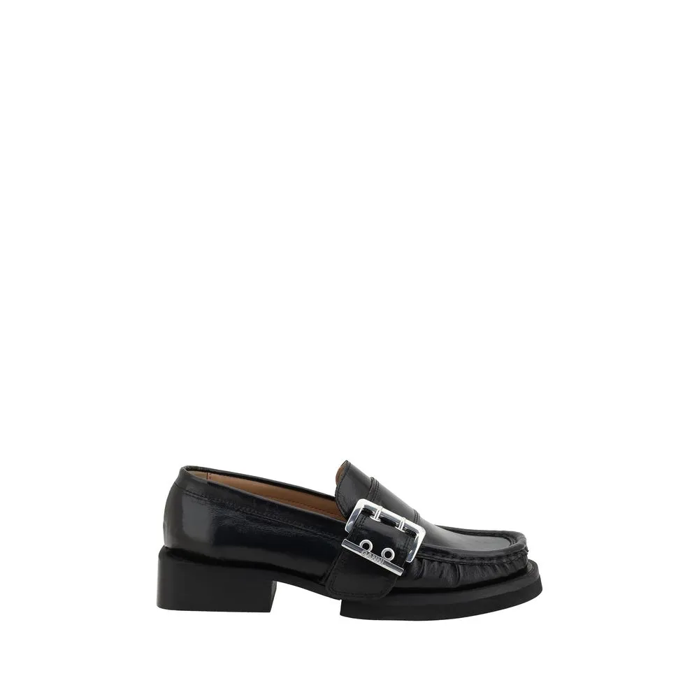 Ganni Women's Feminine Buckle Loafers