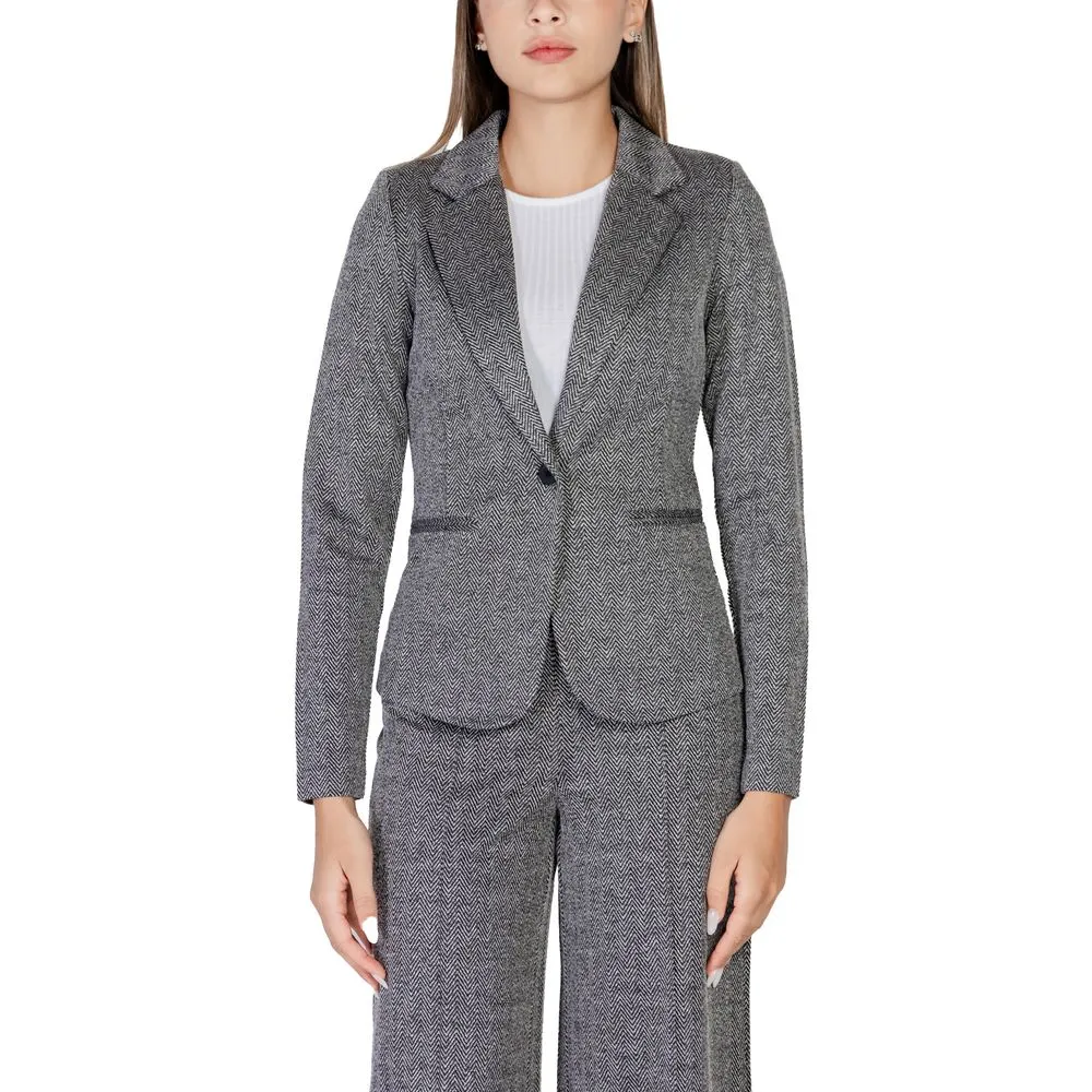 ICHI Women's Black Polyester Suits & Blazer