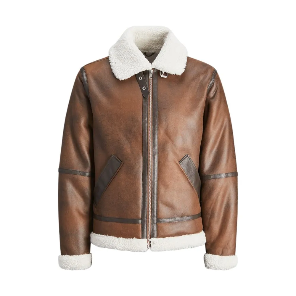 Jack Jones Men's Brown Polyester Jacket