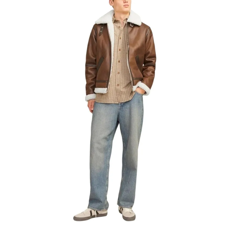 Jack Jones Men's Brown Polyester Jacket
