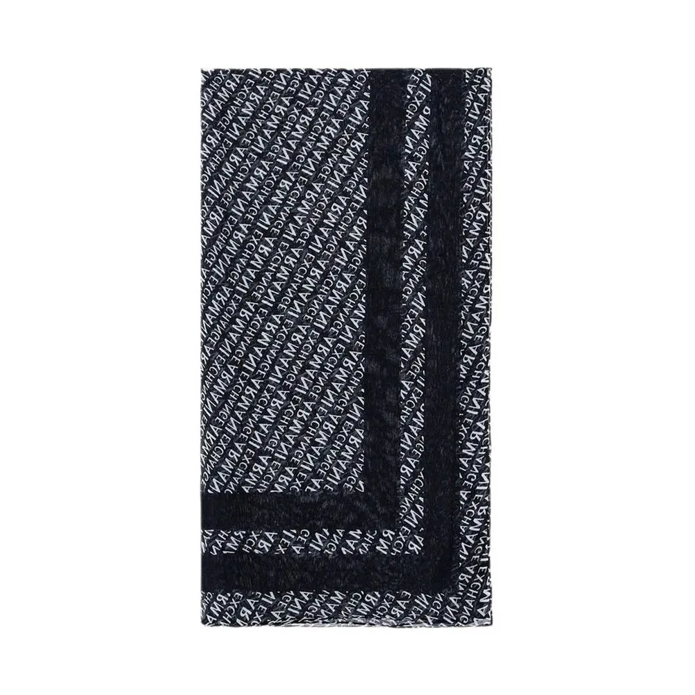 Armani Exchange Women's Black Modal Scarf