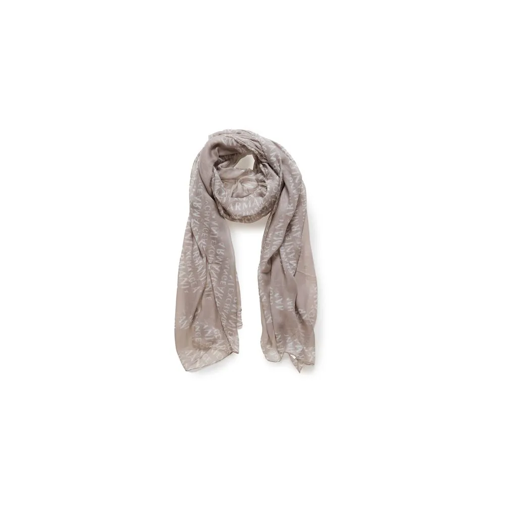 Armani Exchange Women's Beige Modal Scarf
