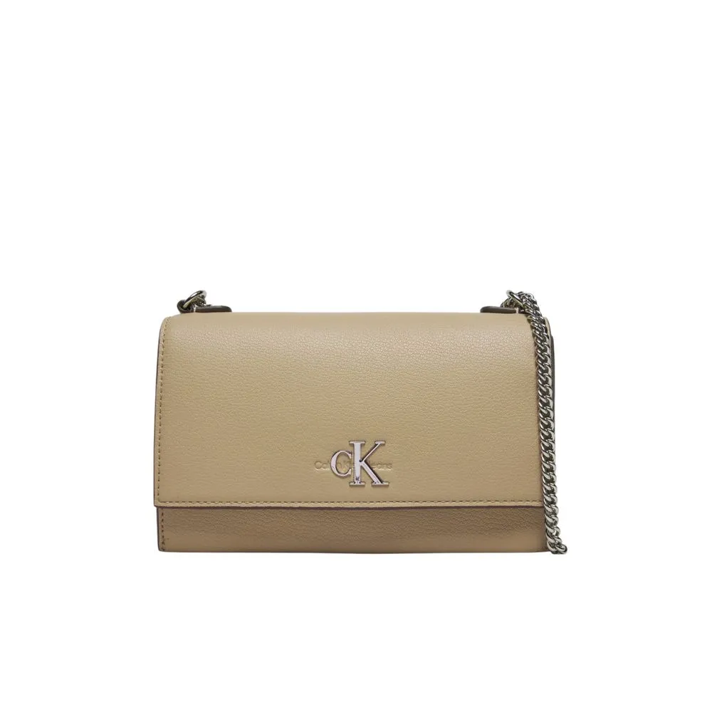 Calvin Klein Jeans Women's Beige Recycled Polyester Handbag