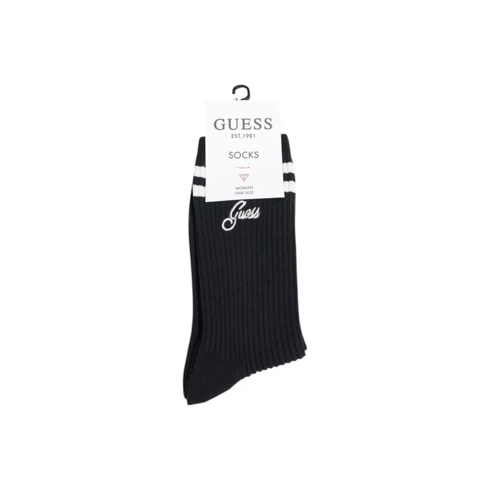 Guess Men's Black Cotton Sock