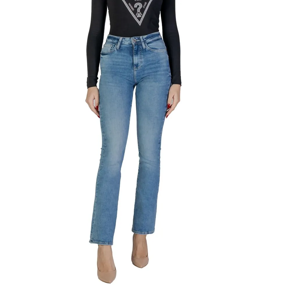 Guess Women's Light Blue Cotton Jeans & Pant