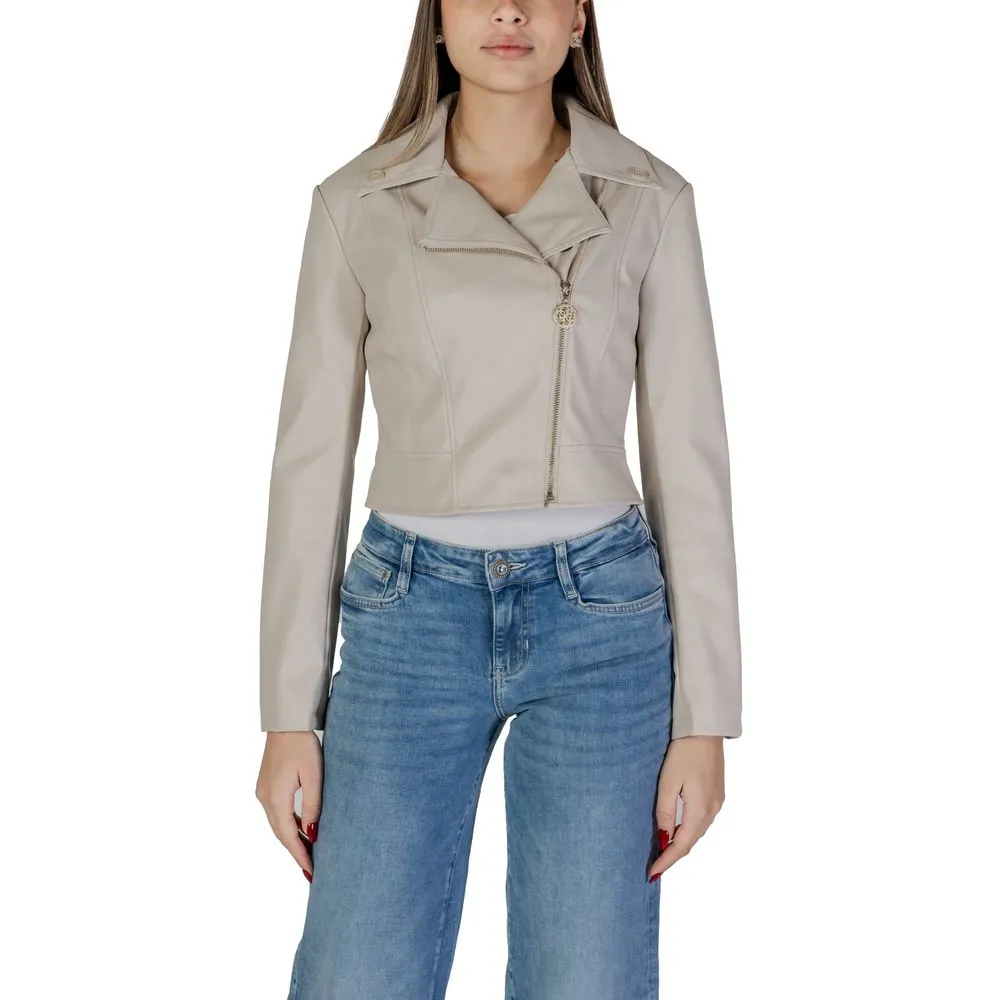 Guess Women's Beige Polyethylene Jackets & Coat