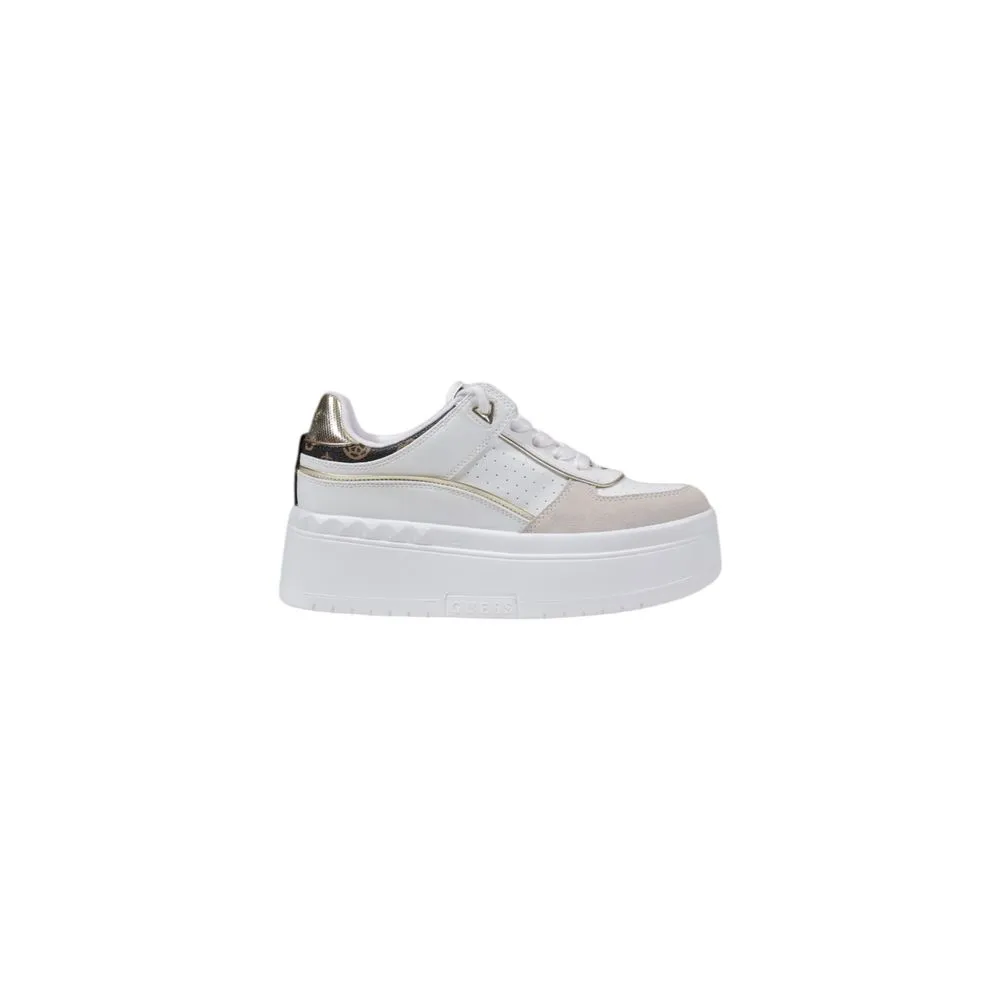 Guess Women's White Polyethylene Flat Shoe
